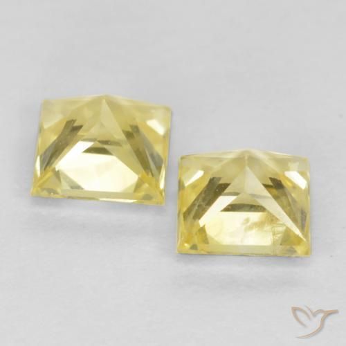 Shop natural 0.75ct ミディアム薄いイエロー サファイア gems, 四角形, from タンザニア at GemSelect. In stock, global shipping!