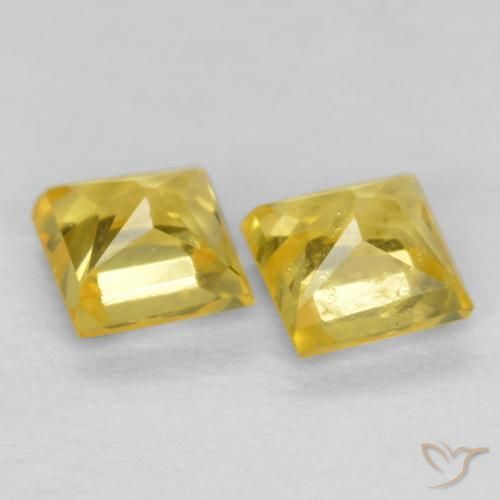Shop natural 0.54ct 薄いハニーイエロー サファイア gems, 四角形, from タンザニア at GemSelect. In stock, global shipping!