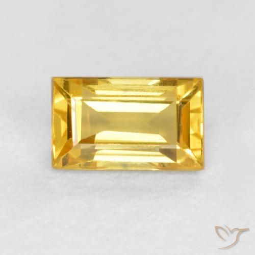 0.45ct 天然 ゴールド サファイア, バゲット, VVS-VS