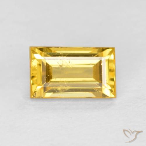 0.46ct 天然 ゴールド サファイア, バゲット, VS