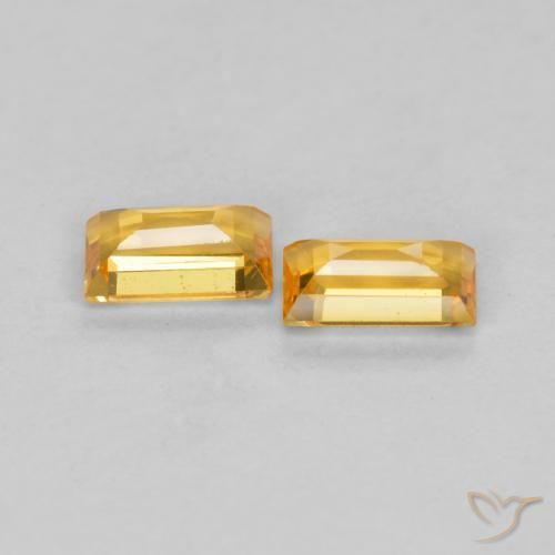 Shop natural 0.50ct 濃いゴールデンオレンジ サファイア gems, バゲット, from タンザニア at GemSelect. In stock, global shipping!