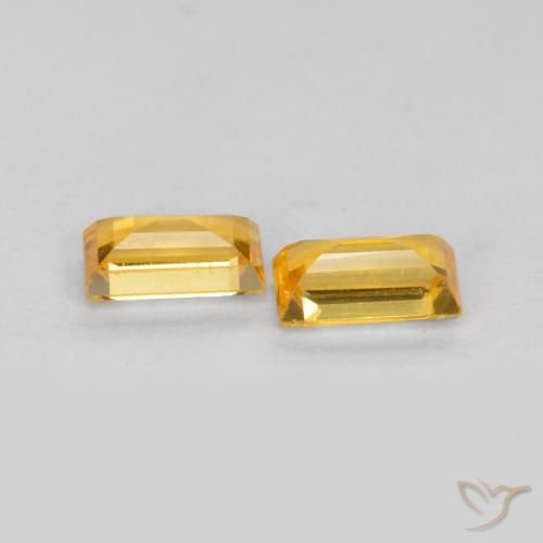 Shop natural 0.48ct 濃いゴールデンオレンジ サファイア gems, バゲット, from タンザニア at GemSelect. In stock, global shipping!