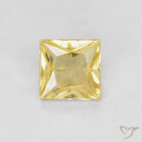 0.32ct 天然 トスカーナイエロー サファイア, 四角形, VS-SI