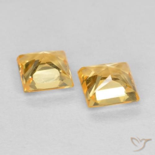 Shop natural 0.49ct 薄いオレンジゴールド サファイア gems, 四角形, from タンザニア at GemSelect. In stock, global shipping!