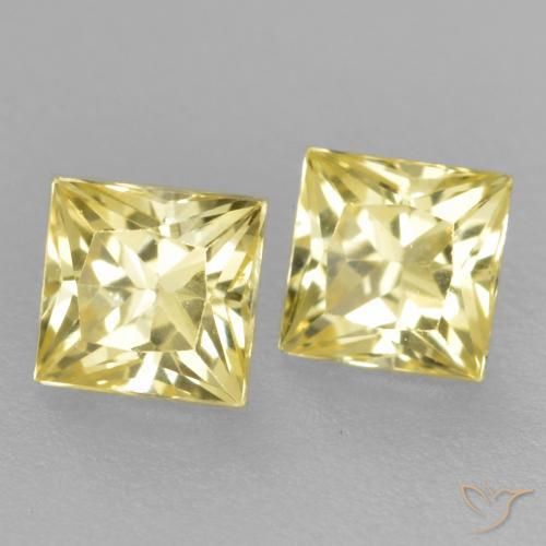 Shop natural 0.54ct ミディアム薄いイエロー サファイア gems, 四角形, from タンザニア at GemSelect. In stock, global shipping!