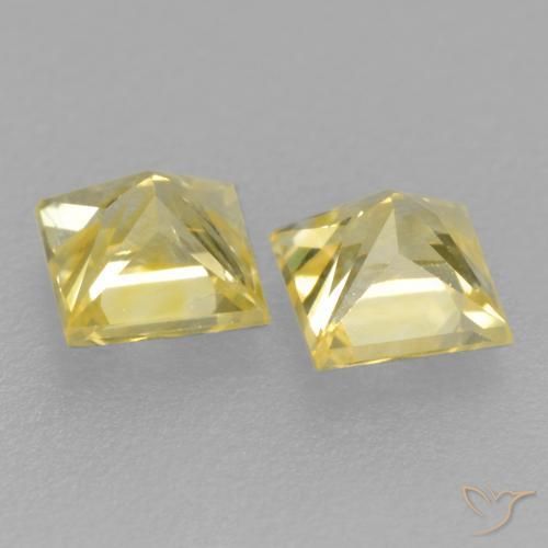 Shop natural 0.50ct ミディアム薄いイエロー サファイア gems, 四角形, from タンザニア at GemSelect. In stock, global shipping!