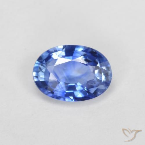 0.54ct 天然 ミディアムダークブルー サファイア, 楕円形, VS