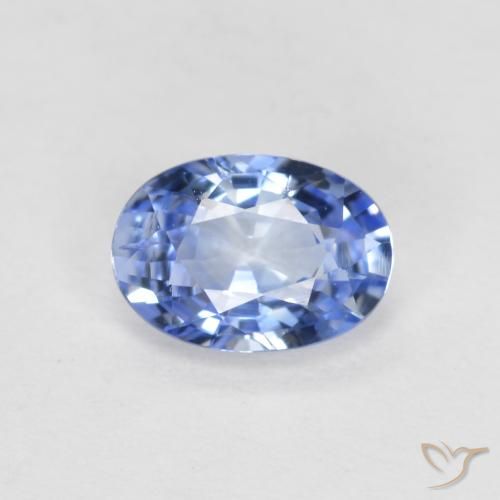 0.56ct 天然 パステルブルー サファイア, 楕円形, VS