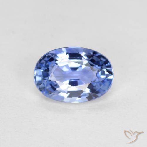 0.51ct 天然 パステルブルー サファイア, 楕円形, VVS-VS