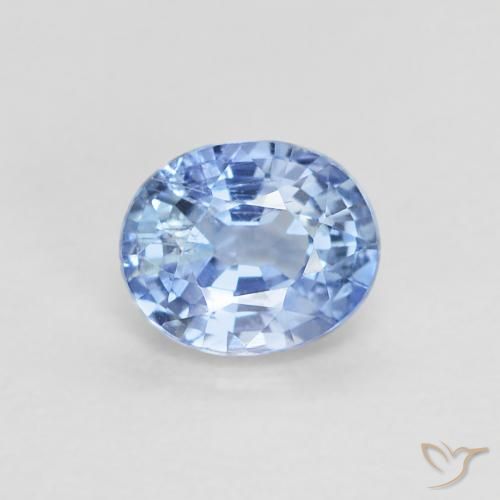 0.51ct 天然 パステルブルー サファイア, 楕円形, VS-SI