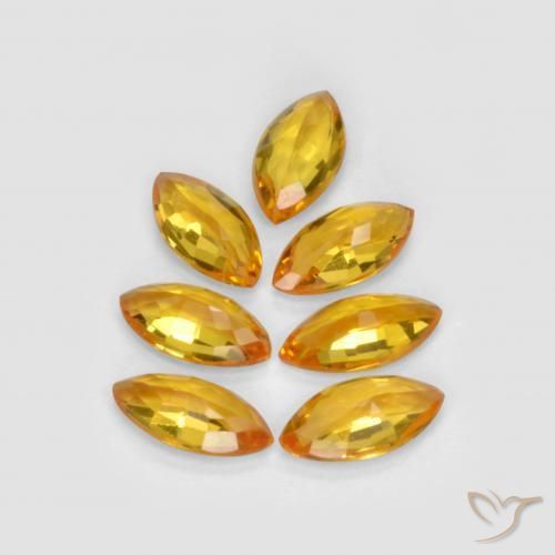 Shop natural 1.23ct 濃いオレンジゴールド サファイア gems, マーキーズ, from タンザニア at GemSelect. In stock, global shipping!