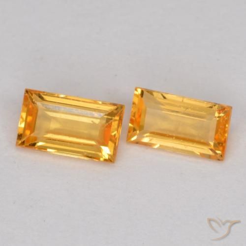Shop natural 0.48ct 濃いゴールデンオレンジ サファイア gems, バゲット, from タンザニア at GemSelect. In stock, global shipping!