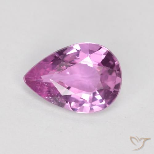 0.62ct 天然 深いピンクがかった紫 サファイア, 洋梨の形, VS