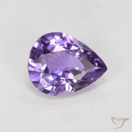 0.66ct 天然 濃い紫 サファイア, 洋梨の形, VS-SI