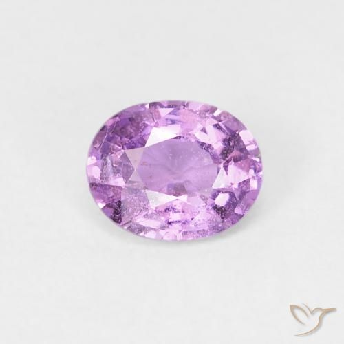 0.59ct 天然 ミディアムパープル サファイア, 楕円形, VS-SI