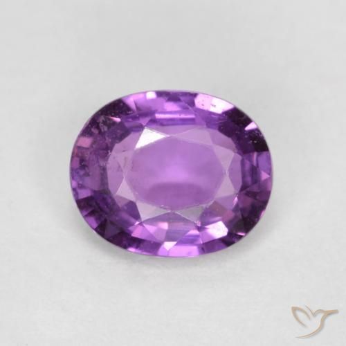 0.72ct 天然 ディープパープル サファイア, 楕円形, VS-SI