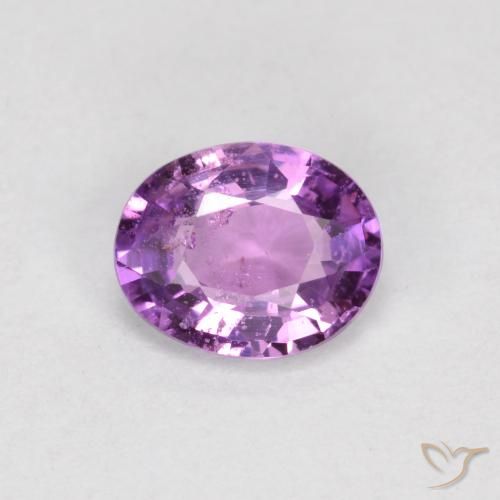 0.51ct 天然 ミディアムダークパープル サファイア, 楕円形, VS-SI
