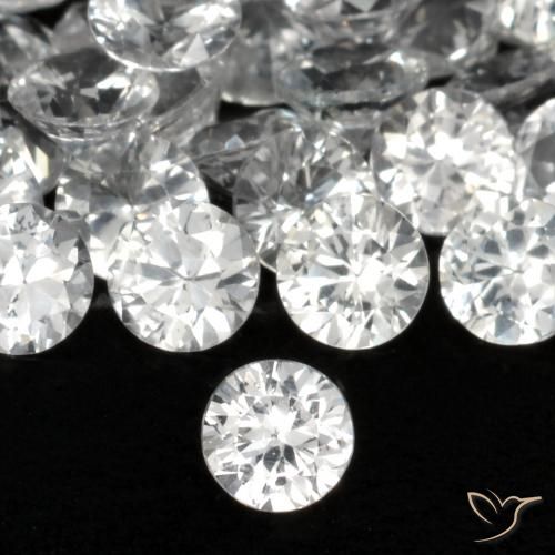 0.19ct 天然 クリアホワイト サファイア, ラウンド, VS