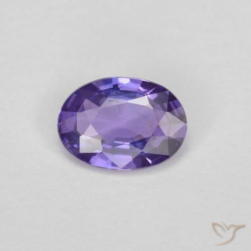 0.42ct 天然 ディープバイオレット サファイア, 楕円形, VVS-VS
