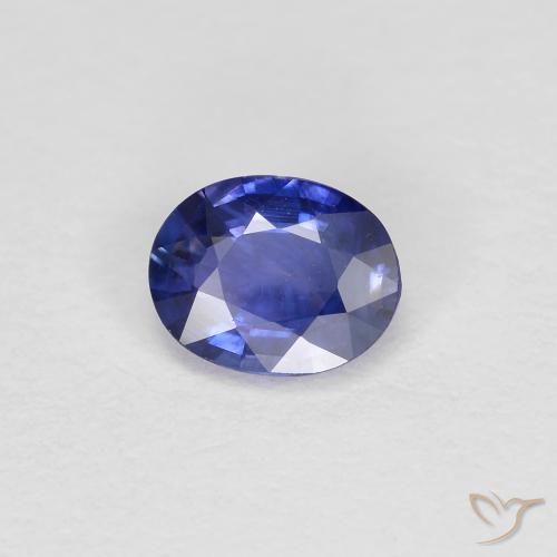 0.39ct 天然 バイオレットブルー サファイア, 楕円形, VS
