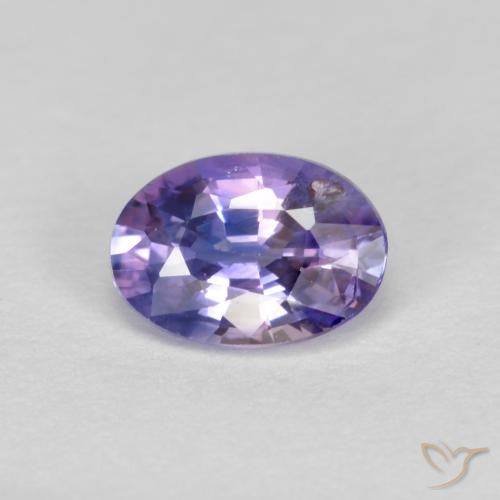 0.57ct 天然 ミディアム薄いバイオレット サファイア, 楕円形, VS