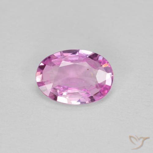 0.54ct 天然 薄いロイヤルパープルピンク サファイア, 楕円形, VVS