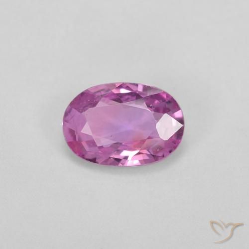 0.55ct 天然 ピンクがかったパープル サファイア, 楕円形, VVS