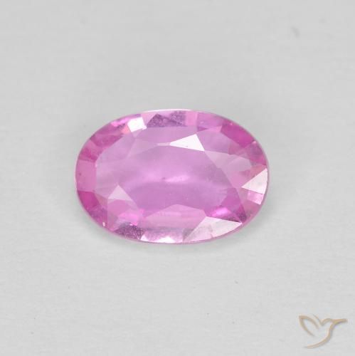 0.60ct 天然 ライトピンク サファイア, 楕円形, VVS-VS
