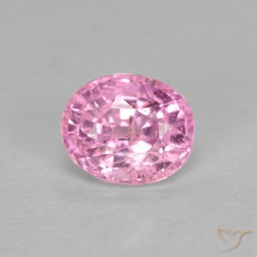 0.56ct 天然 非常に薄いピンク サファイア, 楕円形, VS-SI
