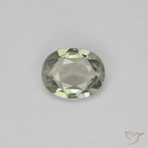 0.73ct 天然 アーシーグリーン サファイア, 楕円形, VVS-VS