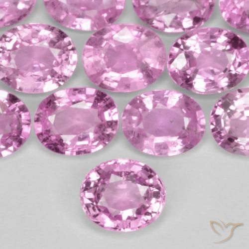 0.39ct 天然 薄いロイヤルパープルピンク サファイア, 楕円形, VS