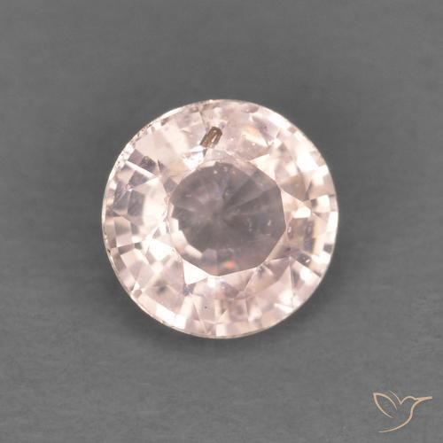 0.39ct 天然 ライトオレンジ サファイア, ラウンド, VS
