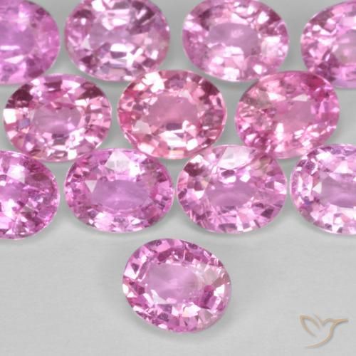 0.40カラットの天然ディープピンクサファイア、オーバルカット、VS