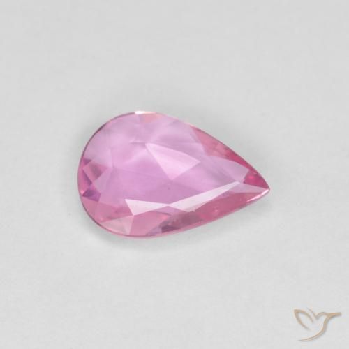 0.52ct 天然 ホットピンク サファイア, 洋梨の形, VVS