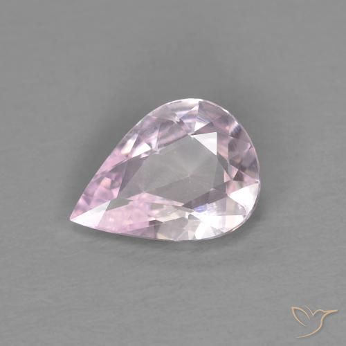 0.51ct 天然 非常に薄いラベンダーピンク サファイア, 洋梨の形, VVS-VS