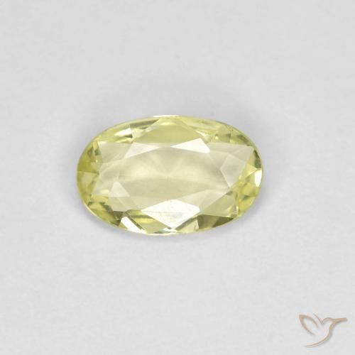 0.37ct 天然 レモンイエロー サファイア, 楕円形, VVS-VS