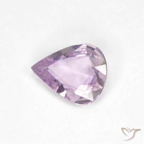 0.45ct 天然 非常に薄いピンクがかったバイオレット サファイア, 洋梨の形, VVS