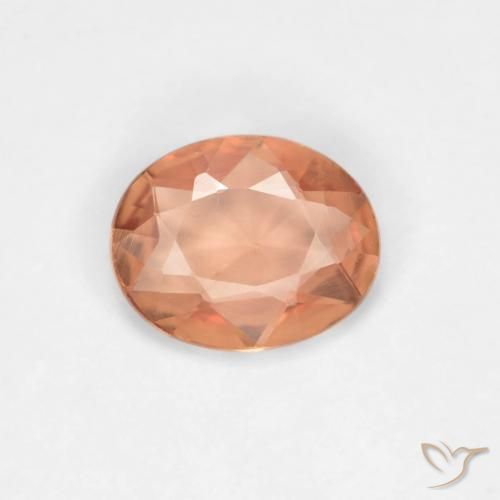 0.50ct 天然 ピーチオレンジ サファイア, 楕円形, VVS-VS