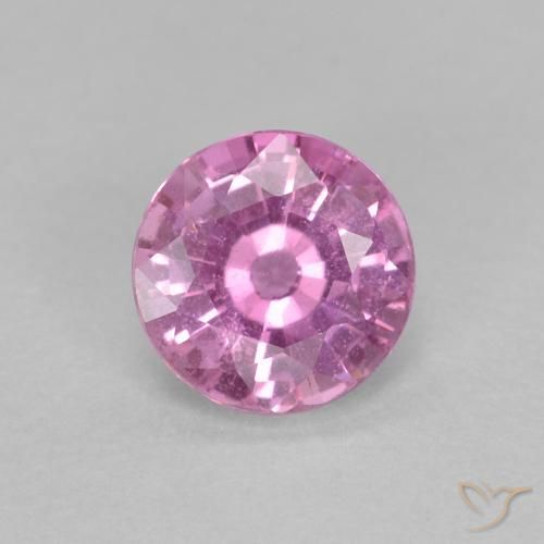 0.58ct 天然 濃いピンク サファイア, ラウンド, VS