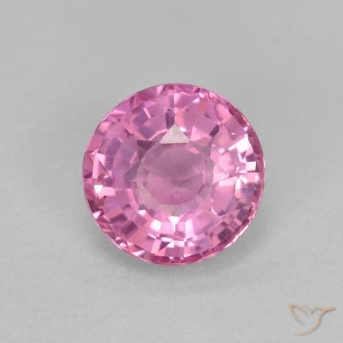 0.70ct 天然 ロイヤルパープルピンク サファイア, ラウンド, VS