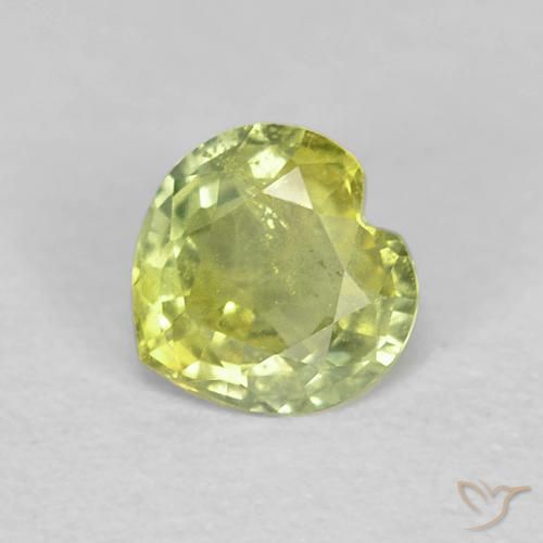 0.41ct 天然 ライトグリーン サファイア, 心臓, VS-SI