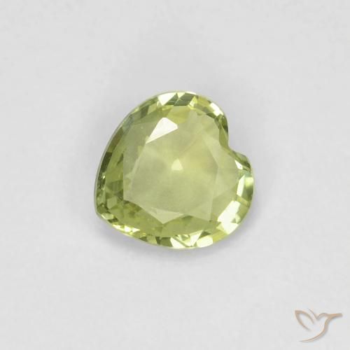 0.35ct 天然 ミディアムグリーン サファイア, 心臓, VVS