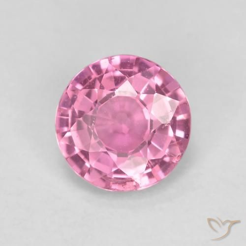 0.61ct 天然 ミディアムピンク サファイア, ラウンド, VS