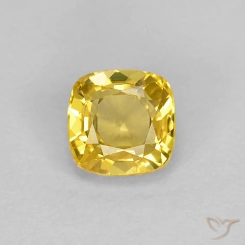 0.54ct 天然 ゴールド サファイア, クッション, VVS-VS