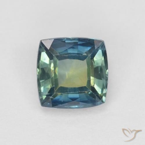 0.71ct 天然 ティール サファイア, クッション, VVS-VS, Photo A