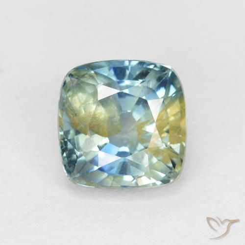 1.15ct 天然 マルチカラー サファイア, クッション, VS