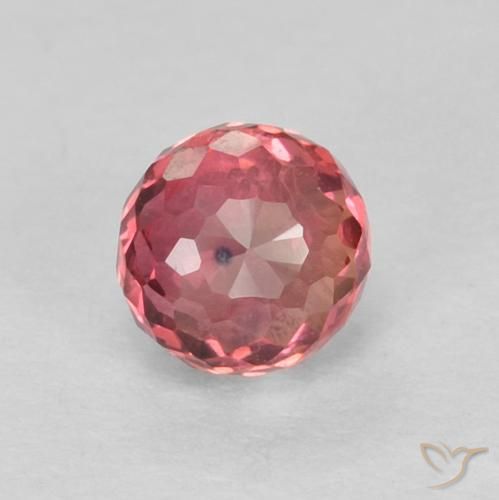 0.48ct 天然 ピンクがかったレッド サファイア, ラウンド, VVS-VS