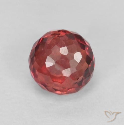 0.39ct 天然 Intense Reddish Pink サファイア, ラウンド, VVS-VS