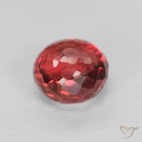 0.39カラットの天然Intense Reddish Pinkサファイア、ラウンド、VVS-VS