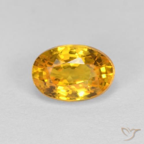 0.70ct 天然 ダークゴールデン サファイア, 楕円形, VVS